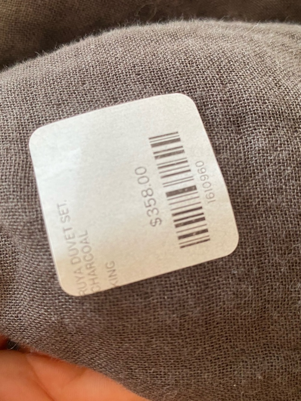 ABC home Ruya duvet set NWT (king) sleep in a moody cloud - Picture 6 of 6
